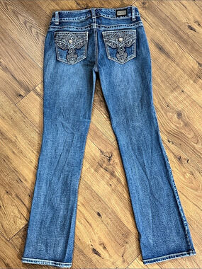 Wired Heart Women's Bootcut Jeans in Blue